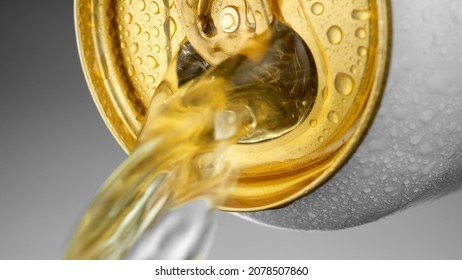 Cold Beer pouring from jar close up. Pour Beer - Powered by Shutterstock
