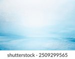 COLD BLUE WINTER BACKGROUND, SNOWY LANDSCAPE, CHRISTMAS BACKDROP FOR PRESENTS, GIFTS AND FRESH WINTER PRODUCTS