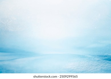 COLD BLUE WINTER BACKGROUND, SNOWY LANDSCAPE, CHRISTMAS BACKDROP FOR PRESENTS, GIFTS AND FRESH WINTER PRODUCTS - Powered by Shutterstock