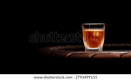 cold brew coffee baverage with golden cream leather texture