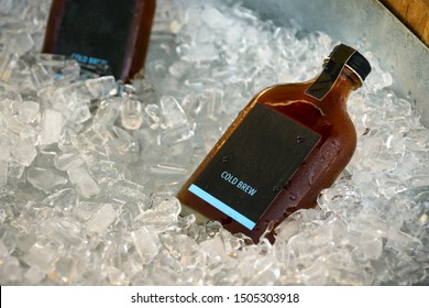 Cold Brew Coffee Bottle On Ice