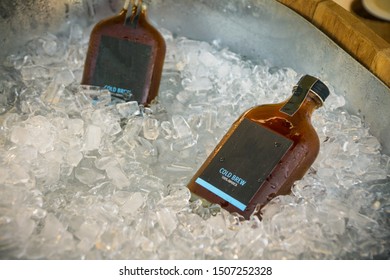 Cold Brew Coffee Bottle On Ice