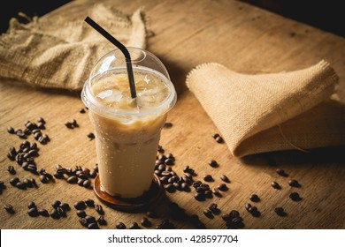 Cold Coffee On Wood