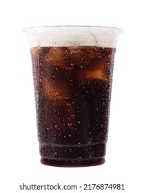 Cold Cola Drink With Ice In A Cup