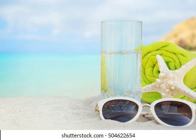 Cold Drink On The Beach