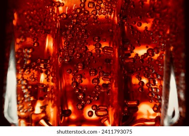 Cold drinks close up shot with drops