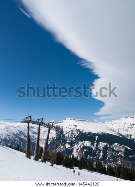Cold front\
above ski resort (Bad Gastein,\
Austria)
