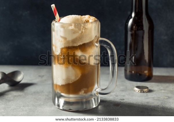 Cold Frozen Root\
Beer Float with Ice Cream