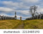 A Cold January Afternoon at Antietam National Battlefield, Maryland USA, Sharpsburg, Maryland