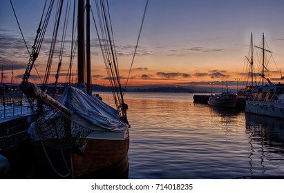 Cold Night At Oslo Harbour