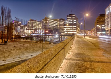 Cold Night At Oslo In Norway