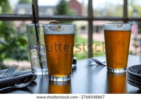 Cold Pints of Beer with Garden View at Peddler's Village PA