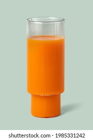 Cold pressed carrot juice mockup