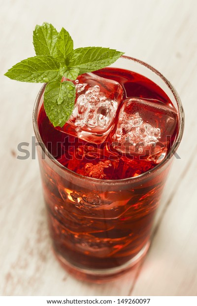 Cold Refreshing Berry Hibiscus Iced Tea Stock Photo Edit Now 149260097