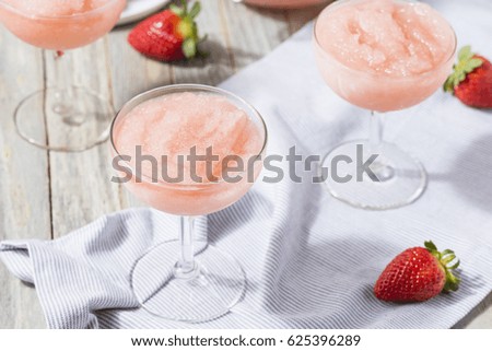 Cold Refreshing Frozen FrosÃ© RosÃ© Wine Cocktail in the Summer