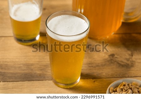 Cold Refreshing Lager Beer in a Pitcher Ready to Drink