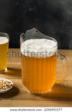 Cold Refreshing Lager Beer in a Pitcher Ready to Drink