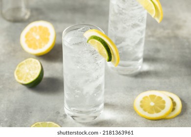 Cold Refreshing Lemon Lime Soda With Ice