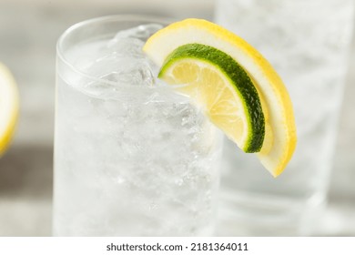 Cold Refreshing Lemon Lime Soda With Ice