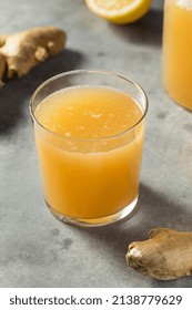 Cold Refreshing Probiotic Ginger Kombucha With Lemon