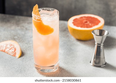 Cold Refreshing Salty Dog Cocktail with Tequila and Grapefruit