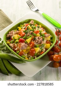 Cold Rice Salad With Tuna And Pineapple