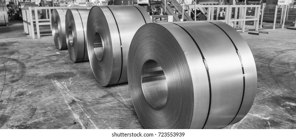 Stainless Rolled Steel Coil in Manufacturing, Metal Sheet Industry Stock  Image - Image of cold, layer: 127462845