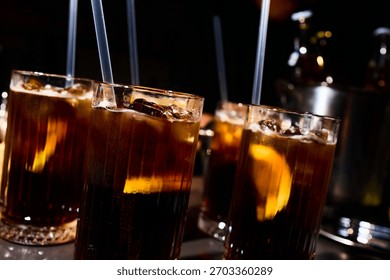 Cold Soft Drinks with Ice