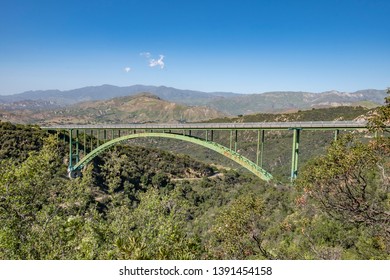 Cold Springs Bridge In Southern California Near Santa Barbara, USA