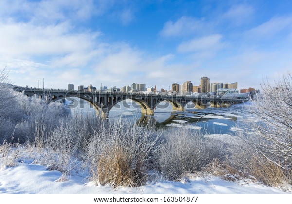 Cold Sunny Day Saskatoon Canada Hoarfrost Stock Photo (Edit Now ...
