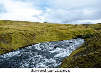 Cold Waters Of Great Skógafoss