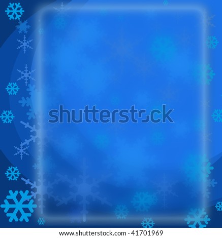 Cold winter background with some snow flackes
