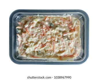 Coleslaw Salad Isolated On White Background