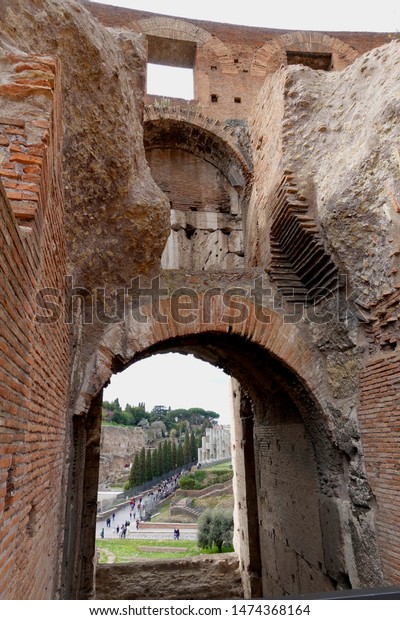 Coliseum Arches On Second Floor View Stock Photo Edit Now 1474368164