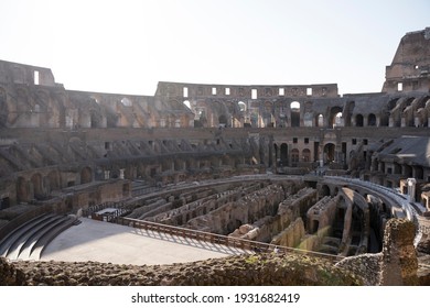 Coliseum Is Empty Due To Covid Pandemic. Rome, Italy 03 04 2021.