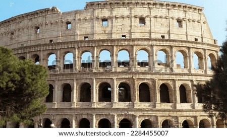 Coliseum is an oval amphitheater in the center of the city of Rome, Italy.