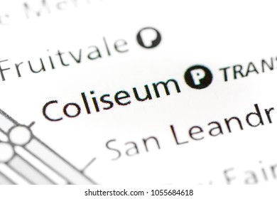 Coliseum Station. San Francisco Metro Map.