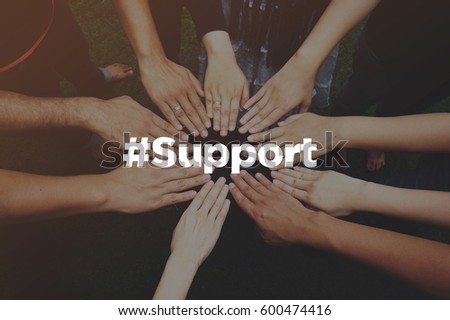 Collaboration Concept with text: Support