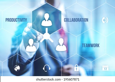 Collaboration Teamwork Concept Pointing Finger