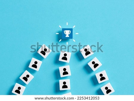 Collaboration and teamwork performance. Team competition for success. Goal achievement and success orientation in business. ストックフォト © 