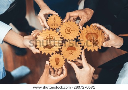 Collaborative Hands Holding Ethical Gears Representing Technology, Artificial Intelligence, Justice, and Innovation in Diverse Contexts and Applications. Amity