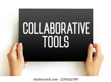 Collaborative Tools Text On Card, Concept Background