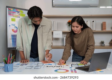 Collaborative UX UI Design Session in Modern Workspace
