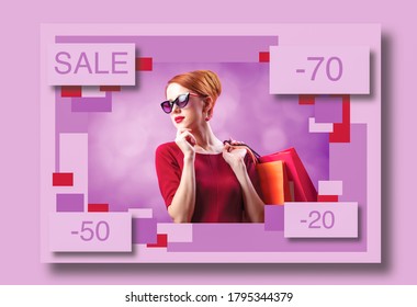 Collage Of 70s Style Purple Template For Sale Off In PSD
