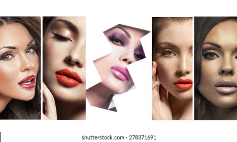 Collage Beautiful Beauty Portraits Stock Photo 278371691 | Shutterstock