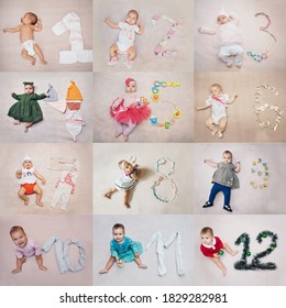 Collage Childrens Photos Concept Growing By Stock Photo 1829282981 ...