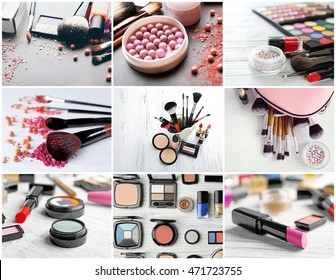 makeup collage backgrounds