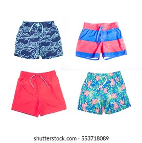 Collage of different shorts for boys - Shutterstock ID 553718089