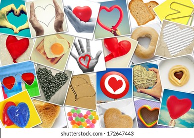 Heart Shape Photo Collage Images Stock Photos Vectors