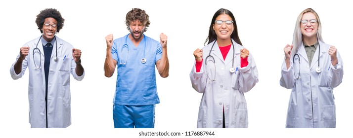 Collage Group Doctor Nurse Surgeon People Stock Photo 1176887944 ...